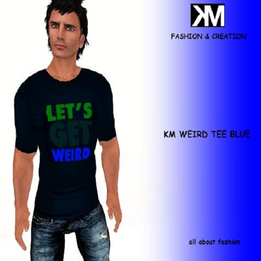 ::KM:: WEIRD TEE (BLUE)