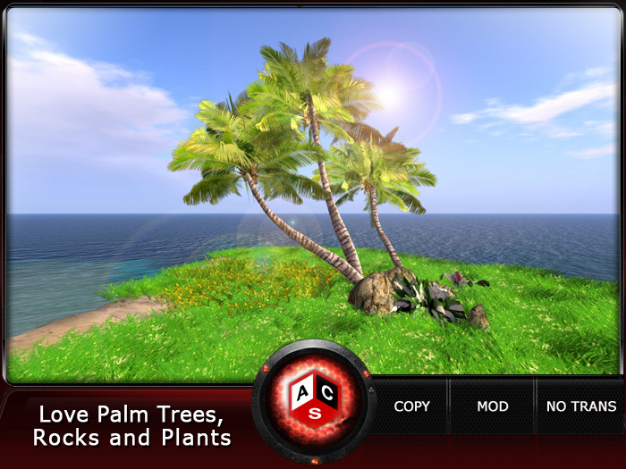 ACS Love Palm Trees, Rocks and Plants