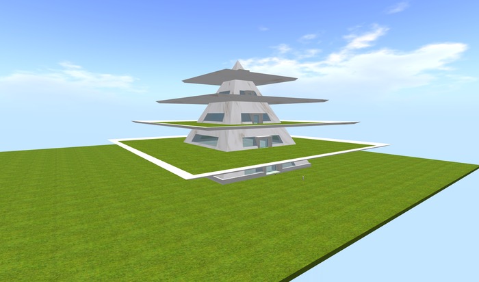 pyramid with terrace