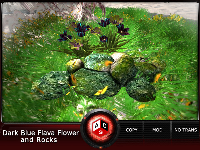 ACS Dark Blue Flava Flower and Rocks