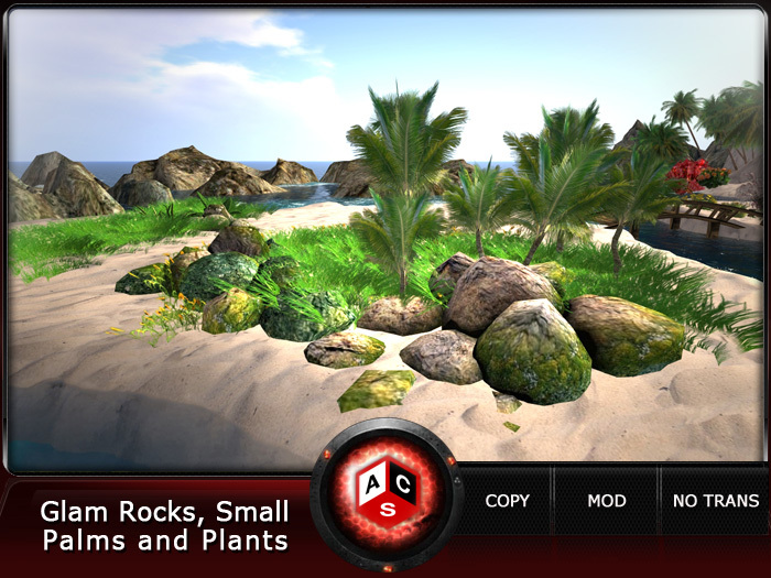 ACS Glam Rocks, Small Palms and Plants