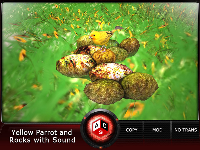 ACS Yellow Parrot and Rocks with Sound