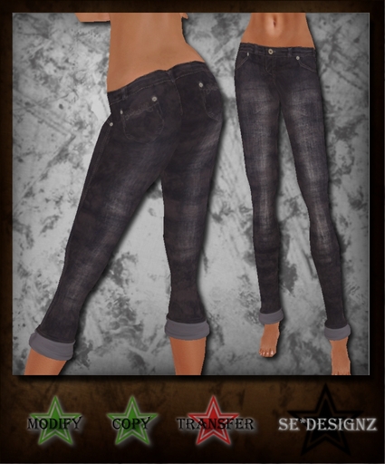 [SE*Designz] Muddy Stonewashed Jeans Blue Duo-Pack