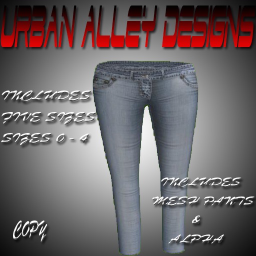 UAD Womans MESH Low Rise Jeans Lt Blue (Boxed)