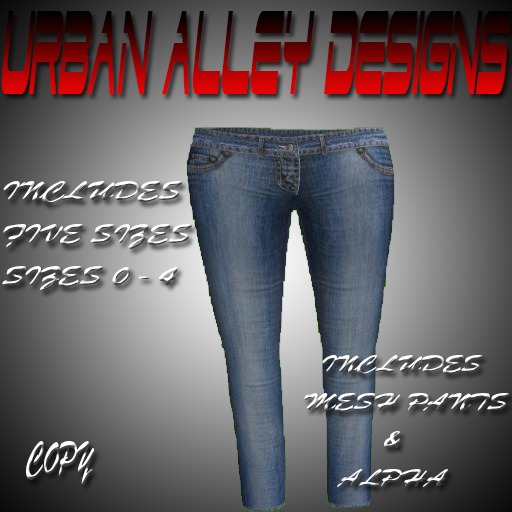 UAD Womans MESH Low Rise Jeans Dk Blue (Boxed)