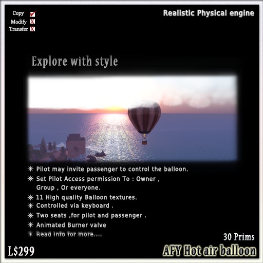 +AFY+ Hot air balloon