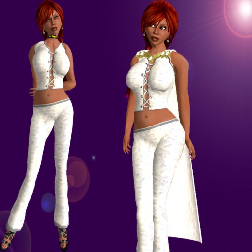 Ivory Lace Slacks Set