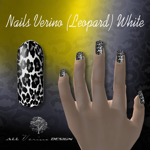 Nails Verino (Leopard) White