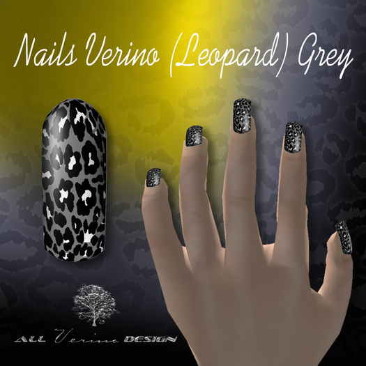 Nails Verino (Leopard) Grey