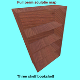 FP Sculptied Three Shelf bookshelf 