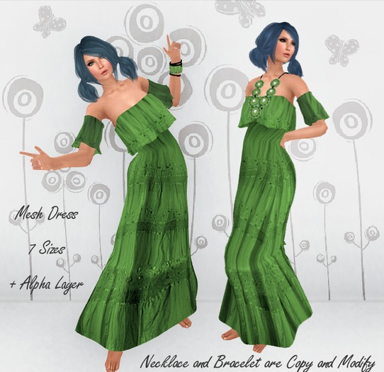 Bohemian Summer, Apple Mesh Dress