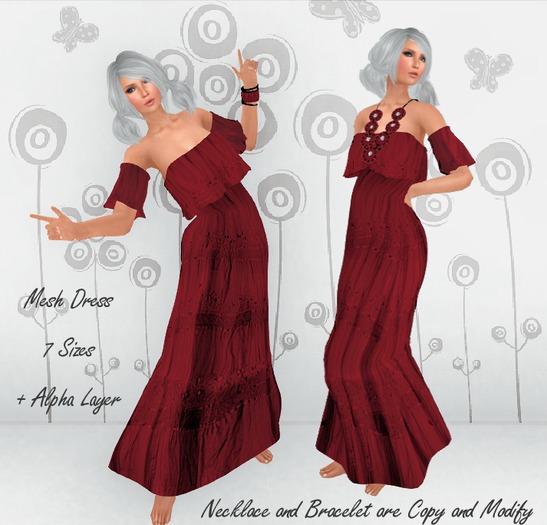 Boheman Summer, Berry Mesh Dress