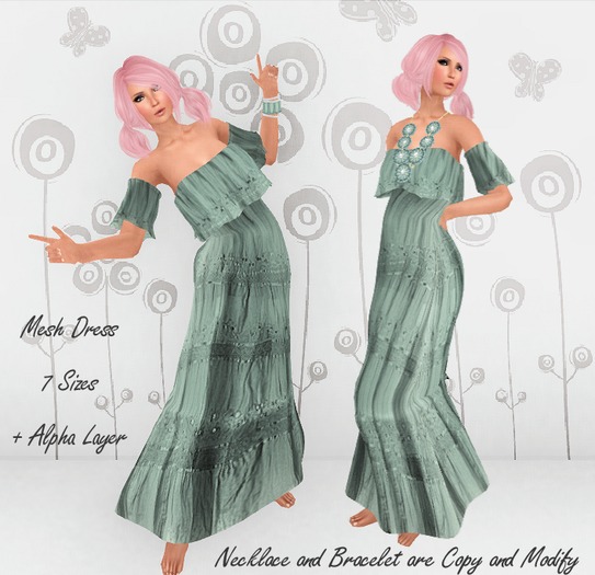 Bohemian Summer, Sky Mesh Dress