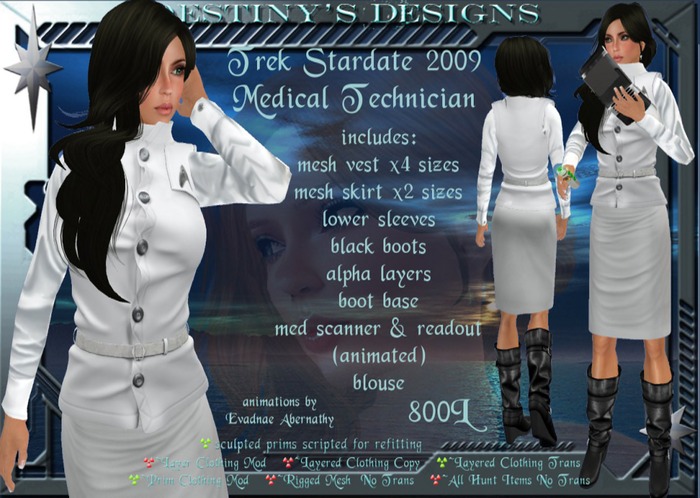 !~DD~! Trek Medical Technitian Stardate 2009 - Ladies