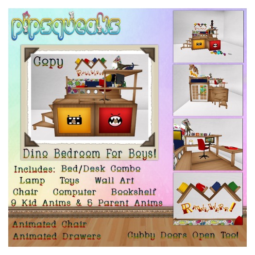 {PiP} Dino Bedroom Set