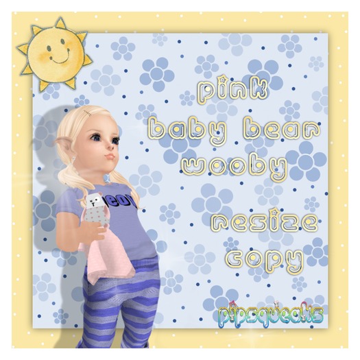 {PiP} Baby Bear Wooby Pink