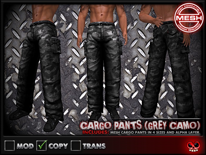 ::MORTALITY:: Cargo Pants (Grey Camo)