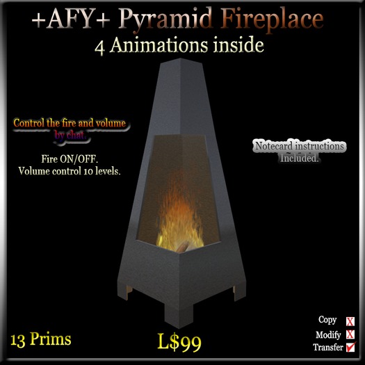+AFY+ Pyramid Fireplace