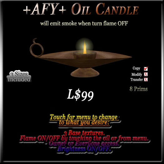 +AFY+ Oil Candle