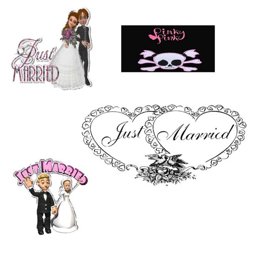 just married cake topper/card texture