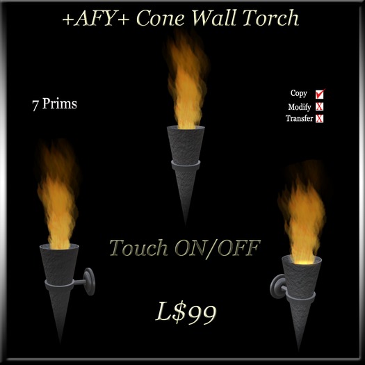 +AFY+ Cone Wall Torch