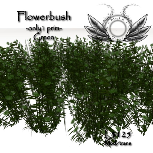 Flowerbush - Green - Only 1 prim :)