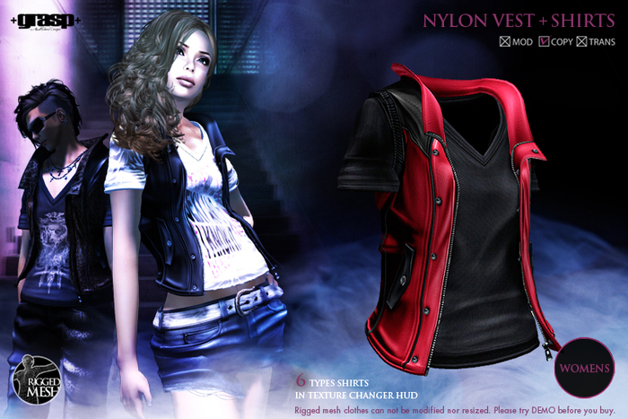 +grasp+/NylonVest+Shirts(Mesh)/Red/Womens