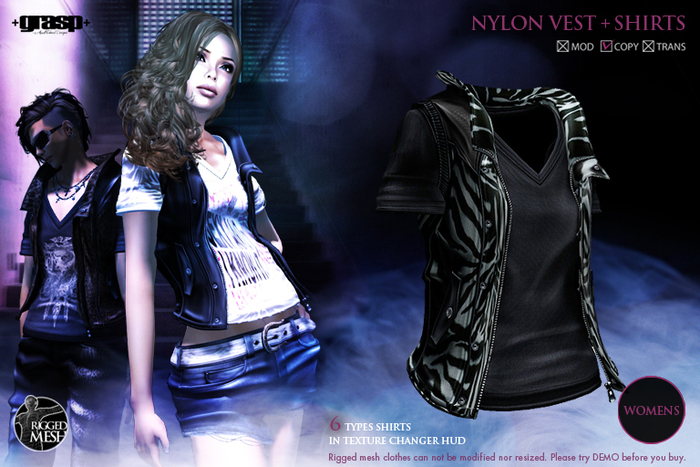+grasp+/NylonVest+Shirts(Mesh)/Zebra/Womens