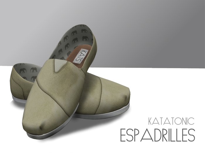 {katatonic} espadrilles - khaki