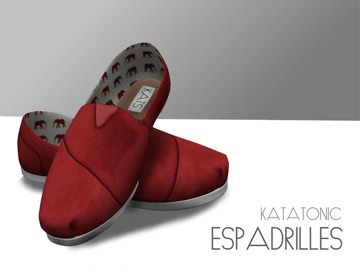 {katatonic} espadrilles - cherry