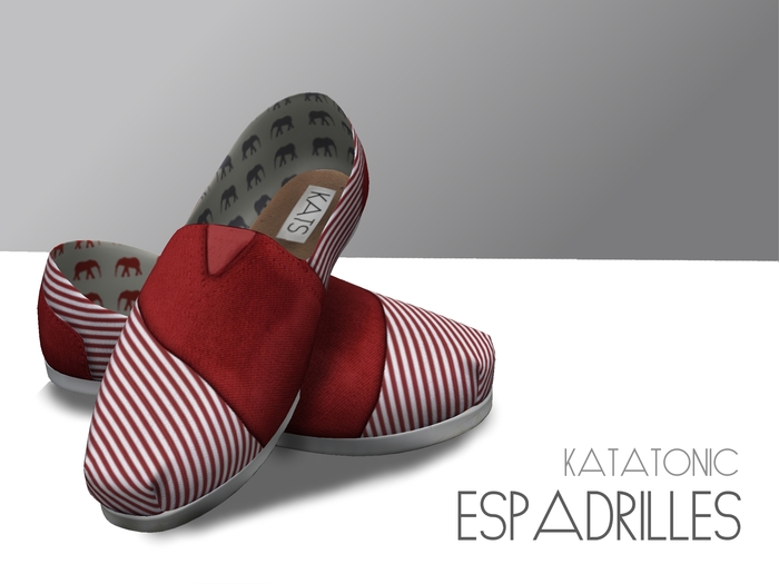 {katatonic} espadrilles - candycane