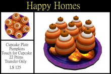 H.Homes ~ Pumpkin Cupcake Plate ~ Halloween Party Food