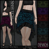 :::Sn@tch Anya MESH Velvet Skirt (DEMOS):::