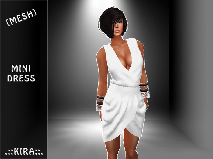.::KIRA::. Tulip Dress White
