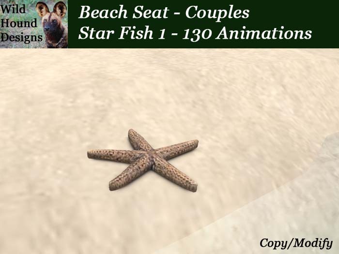 [WHD] -- Beach Seat - Star Fish 1 - Couples - 130 animations