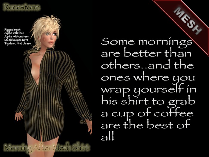 Morning After Mesh Shirt  (Tan/Blk)