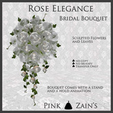 Rose Elegance Bridal Bouquet - White [Box]