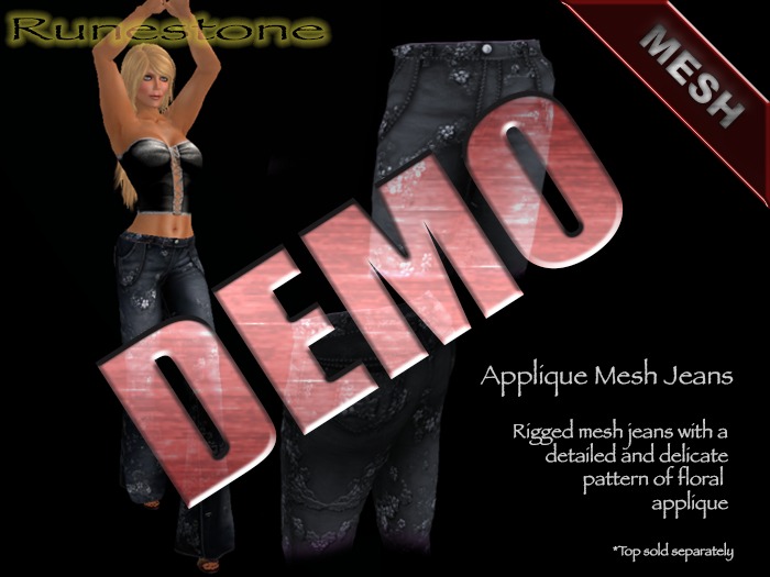 Applique Mesh Jeans DEMO