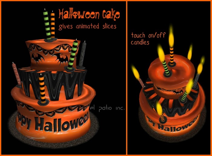 Halloween Cake (gives slices)