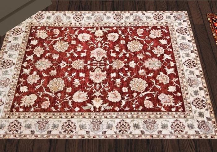 *Critters in the Attic* Red/Beige Tradional Rug