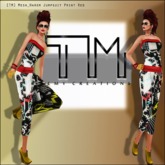 [TM] Mesh_Harem Jumpsuit Print Red