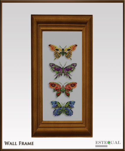Picture Frame - Butterflies - Interior Decor Components, Wall wood frames