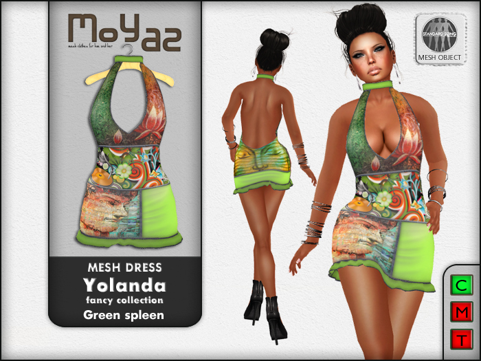 Yolanda Mesh Dress fancy collection Green Spleen