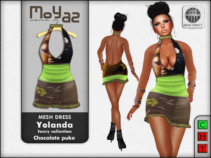 Yolanda Mesh Dress fancy collection Chocolate Puke
