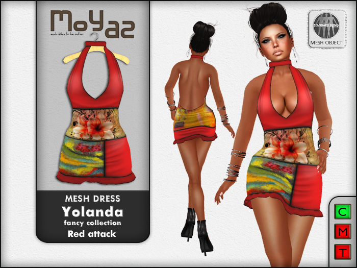 Yolanda Mesh Dress fancy collection Red Attack