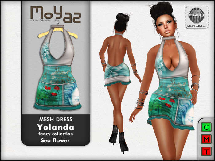 Yolanda Mesh Dress fancy collection Sea Flower