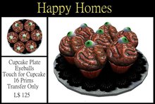 H.Homes ~ Eyeball Cupcake Plate ~ Halloween Party Food