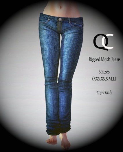 -{ QC }- Rigged Mesh Jeans - Dark Blue [Usa]