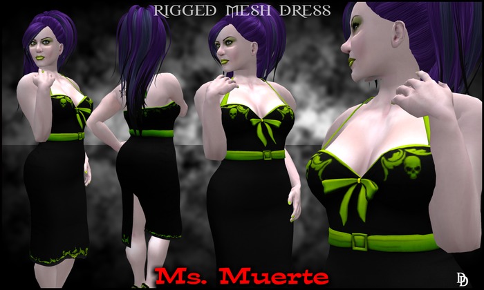 Dare Designs: Ms. Muerte - chartreuse