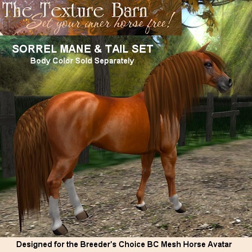 BC Mesh Horse - Manes and Tails pack - SORREL